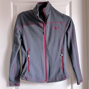 Mountain Hardwear Women’s Full Zip Fleece Jacket | Size : Small | Grey/Pink